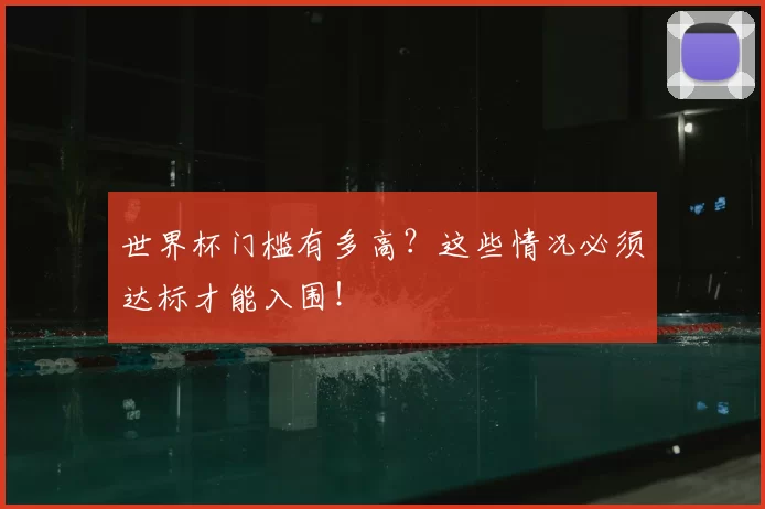 世界杯门槛有多高？这些情况必须达标才能入围！